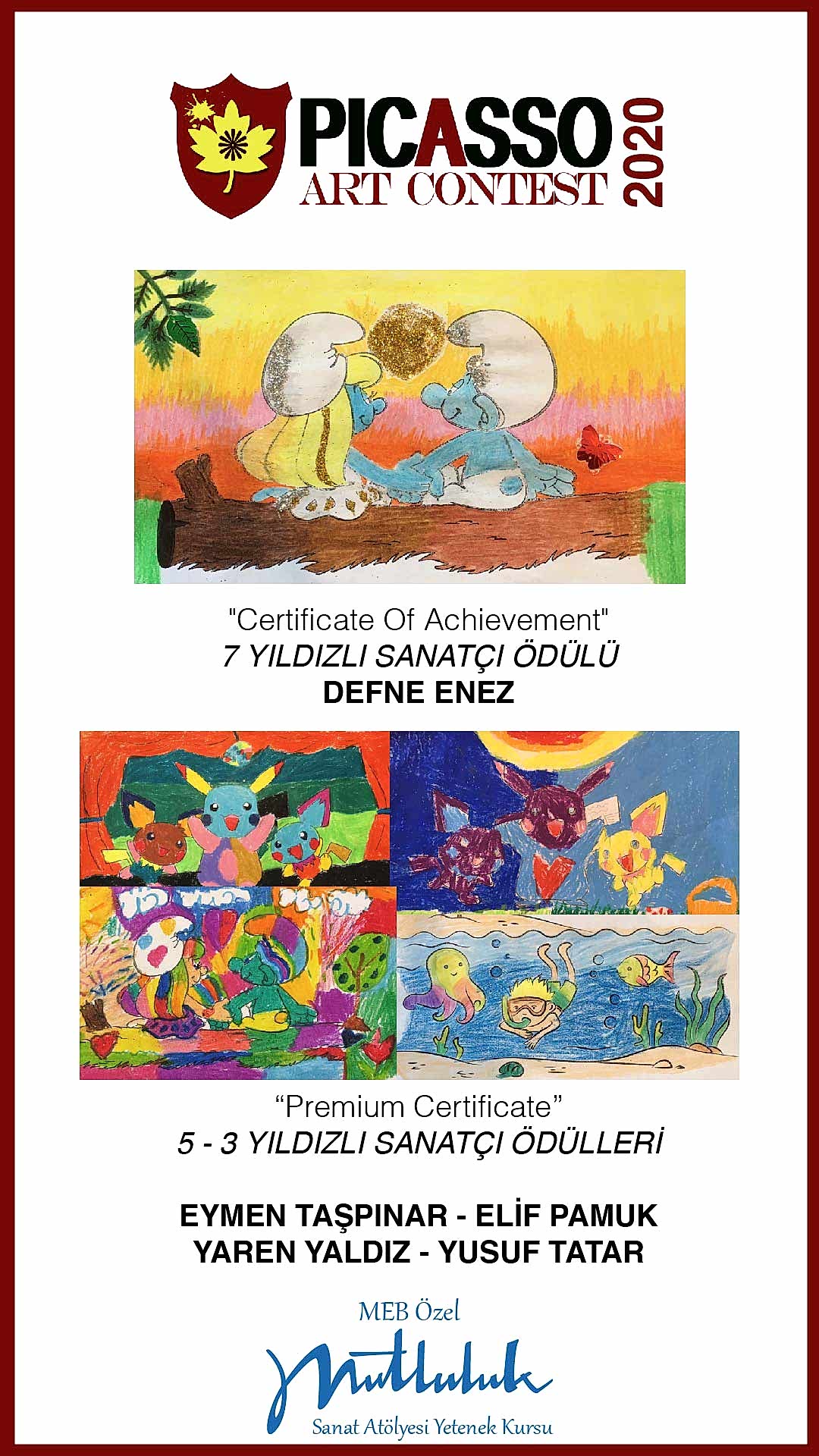 PICASSO ART CONTEST - COLOR ME 2020