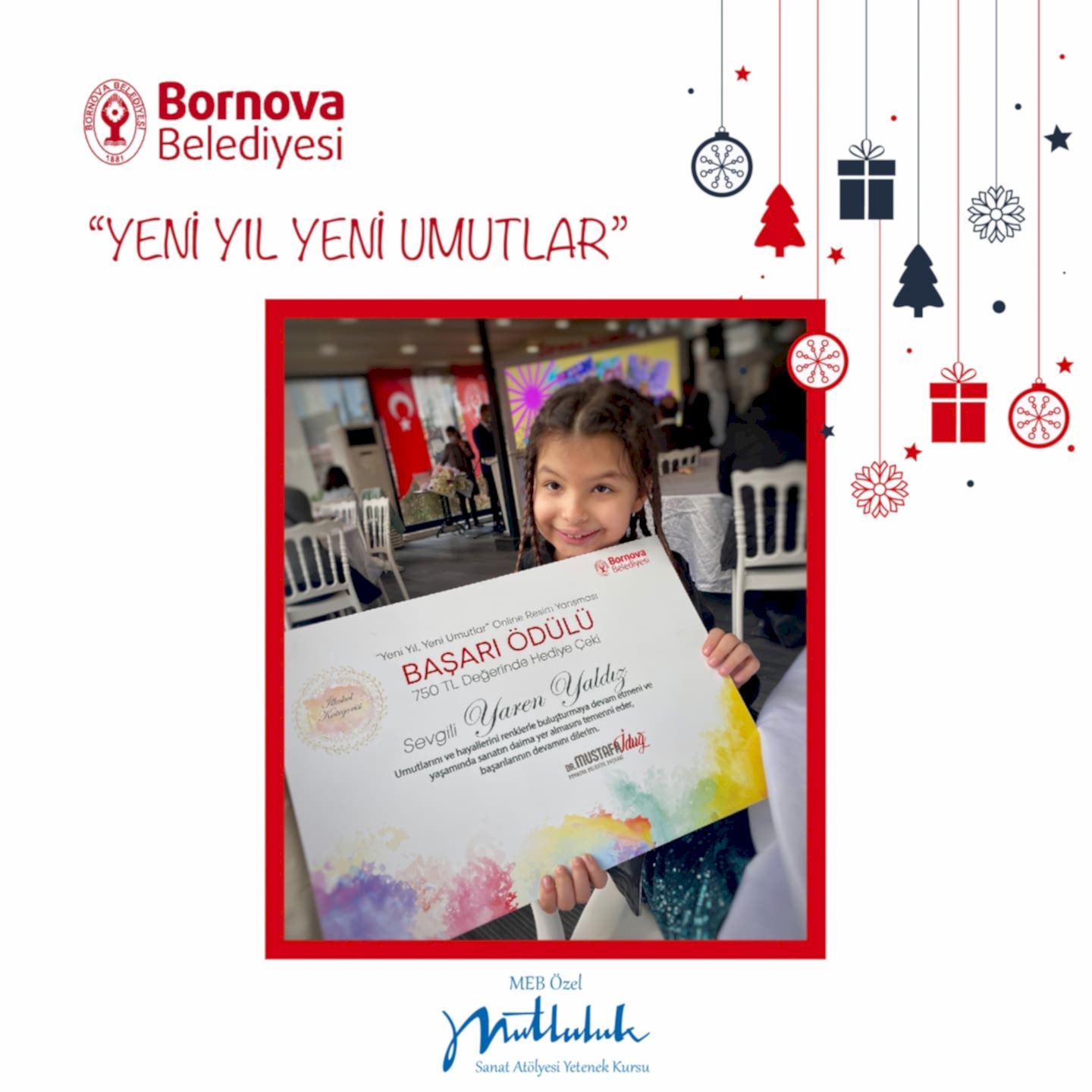 Bornova Belediyesi Yeni Yıl Yeni Umutlar Resim Yarışması