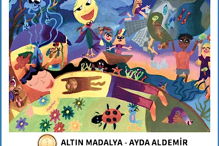 AYDA ALDEMİR - ALTIN MADALYA 2021 Gaziantep Mizyal Sanat 33. Çocuk Resimleri Yarışması 